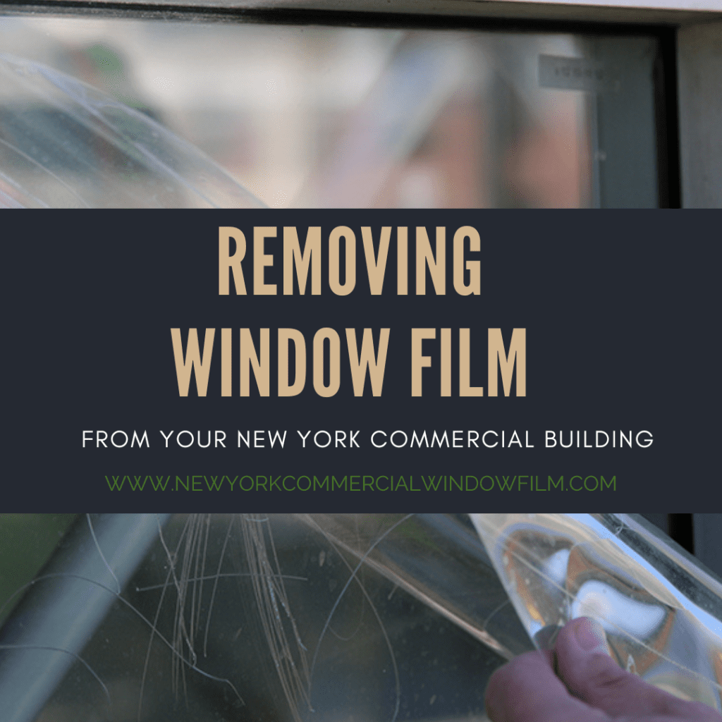 removing window film new york