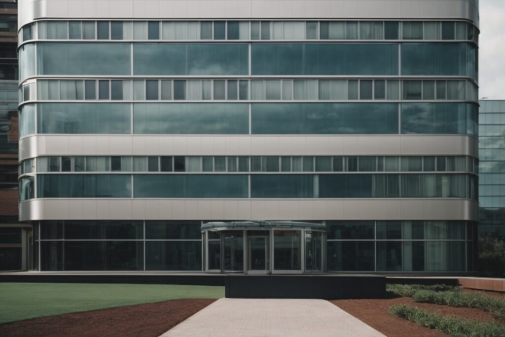 modern urban building in New York with climate control window film