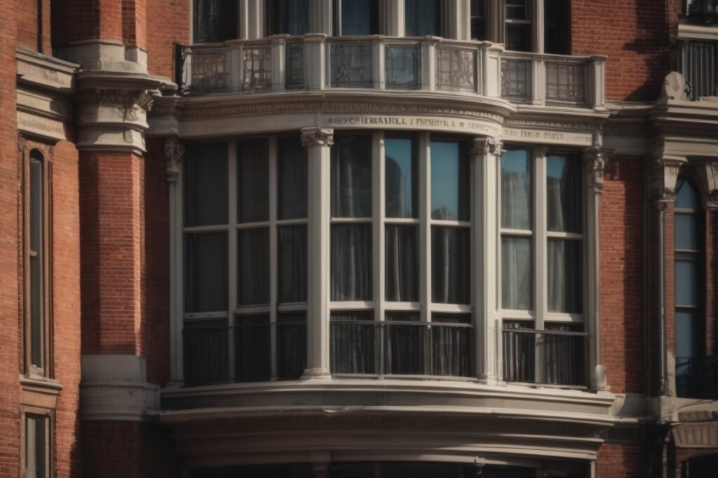 Historic New York building with UV protection window film